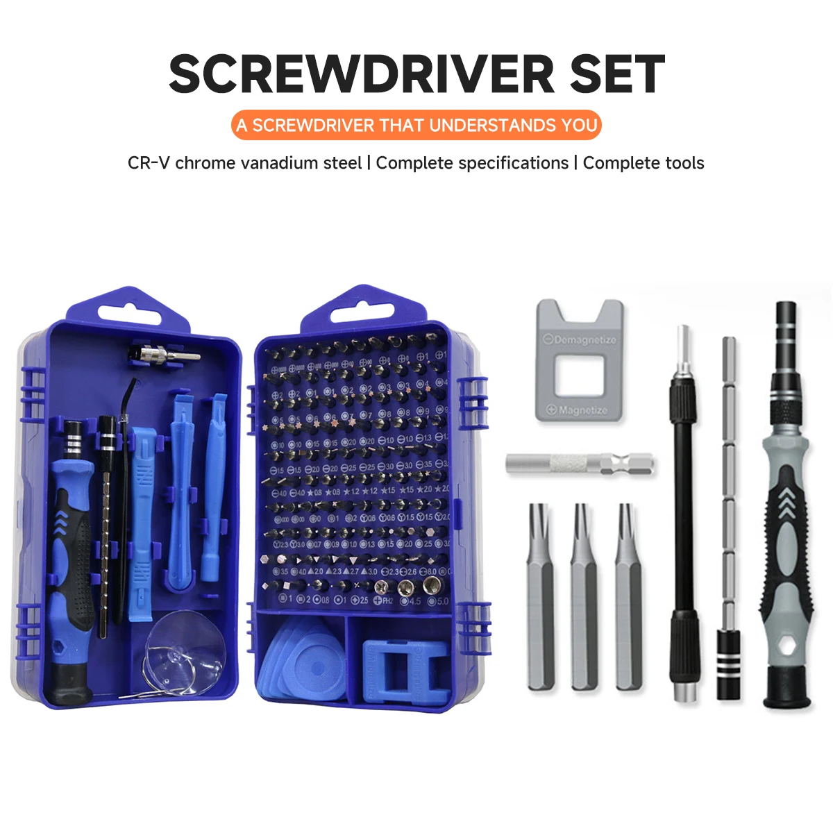 Magnetic Precision Screwdriver Set 115 in 1 Electronics Repair Tools Professional Nut Driver for Laptop Phone PC Maintenance