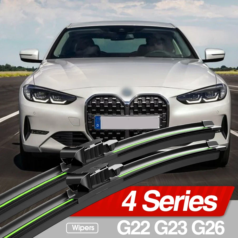 For BMW 4 Series G22 G23 G26 2020-2023 Front Windshield Wiper Blades 2pcs Windscreen Window Accessories 2021 2022