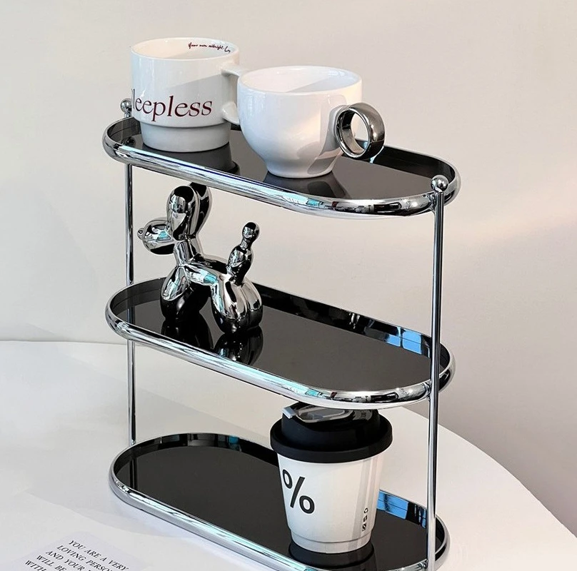 Light Luxury Dressing Table Double-layer Storage Rack Acrylic Storage Rack Desktop Cup Tray Sorting Rack