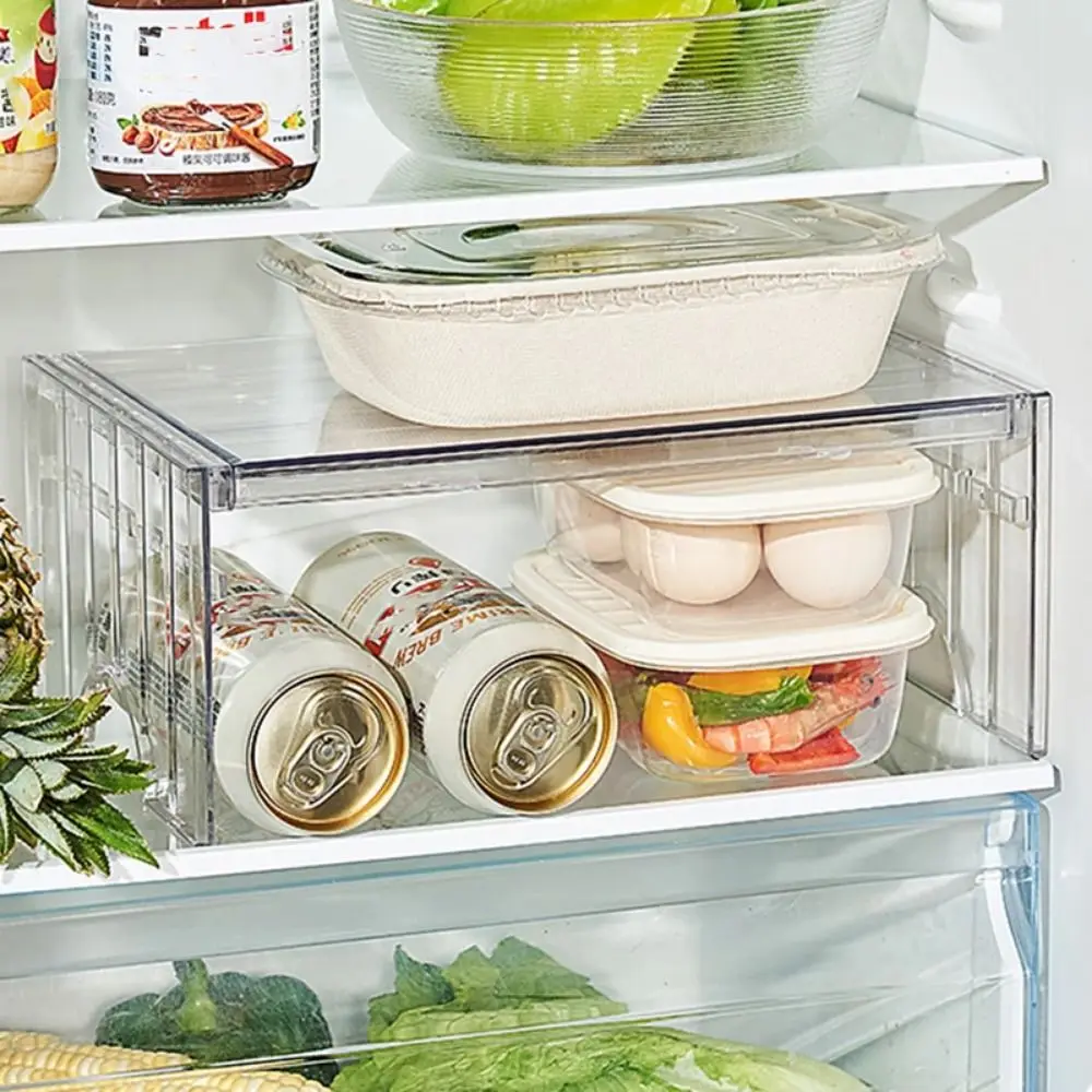 Detachable Extendable Refrigerator Shelf Stackable 2-Level Height Fridge Layered Separator Easy Assembly Adjustable Height