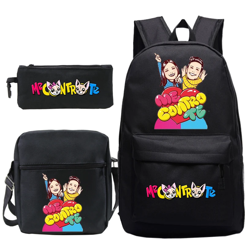 3PC-SET Me Contro Te กระเป๋านักเรียนเด็กชาร์จกระเป๋าเป้สะพายหลังนักเรียน Me Contro Te กระเป๋าเป้สะพายหลังชายหญิงน่ารักการ์ตูนโรงเรียนกระเป๋า Mochila