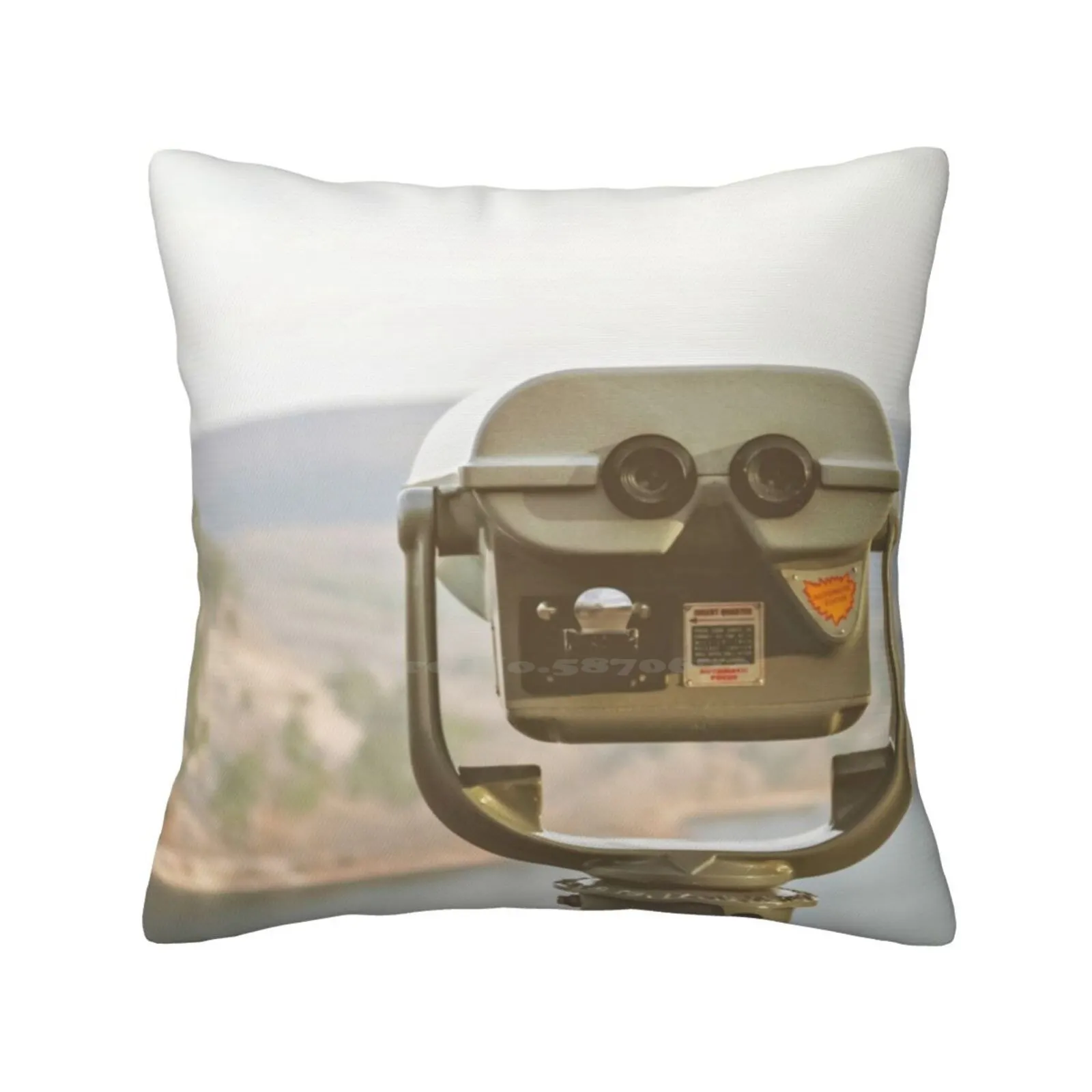 View Here Throw Cushion Pillow Cover Wanderlust Mountains Hills Nature Scenery Viewfinder Wisconsin Dells Landscape Viewfinder