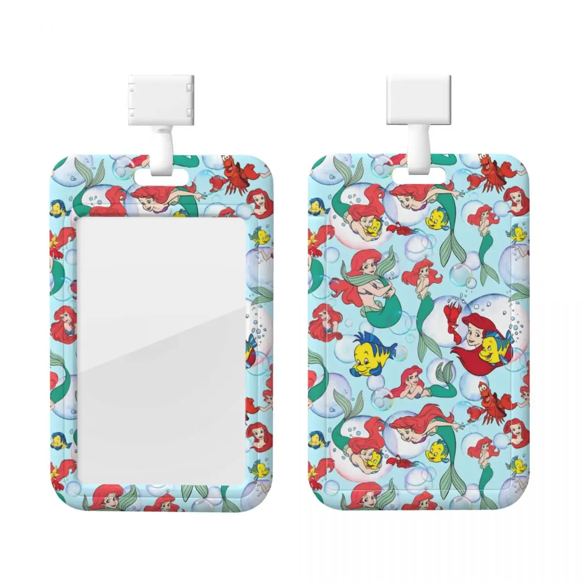 

Custom The Little Mermaid Card Badge Holder Card Holder Men Women Princess Ariel Neck Strap ID Credential Holder For Nurse