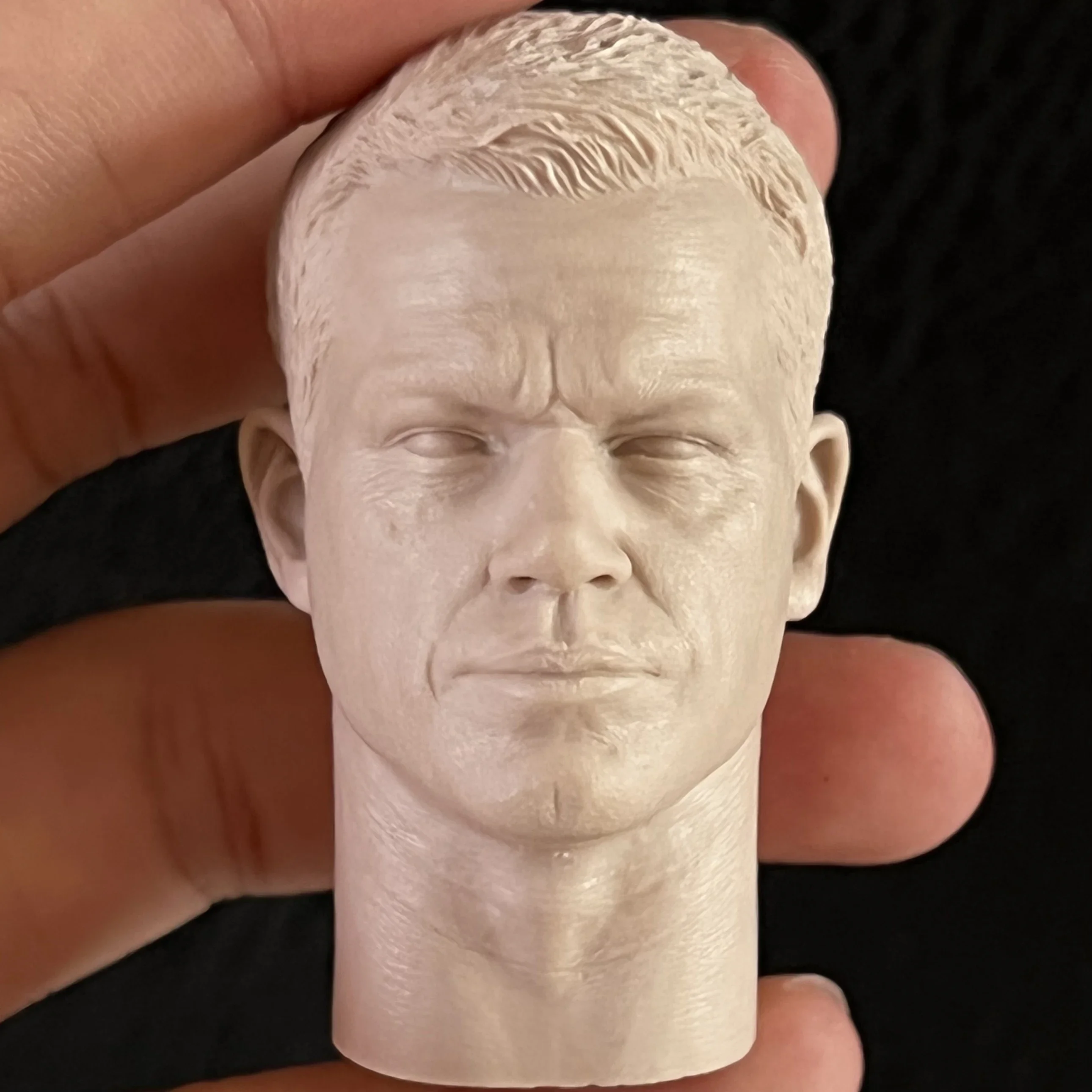 1:6 Cast Resin Figure Puzzle Kit Figure Head (Matt Damon) Unpainted Sculpted Model (50mm)