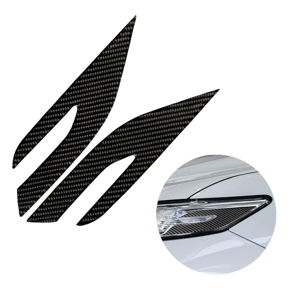 

2 шт. передние левые и правые автомобильные фары, чехлы для век и бровей для Toyota Camry 2018-2019, накладки на брови из углеродного волокна