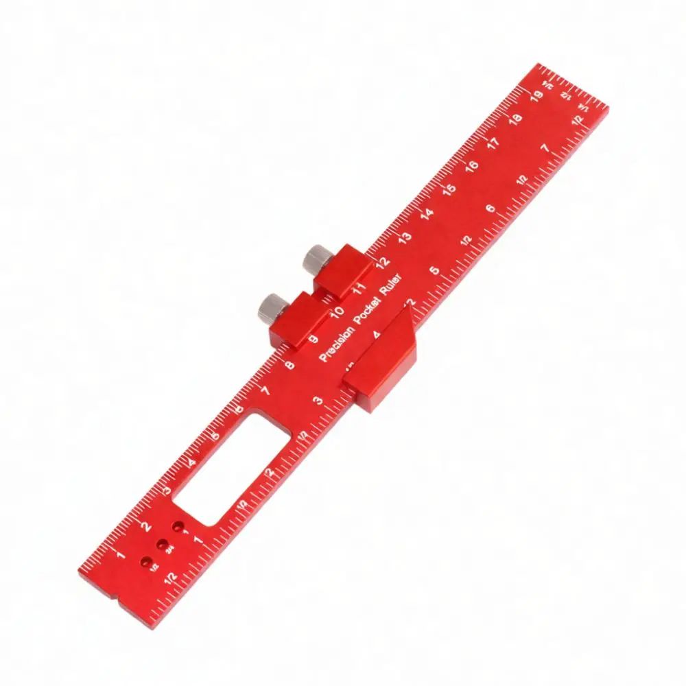 For For REGO Aluminum Woodworking Ruler Precision Scriber Measuring Tool Metric Imperial Linear Layout Instrument
