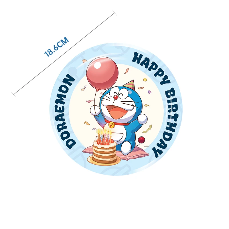 Decoración de cumpleaños de Doraemon de dibujos animados, plato de globo de Doraemon, mantel, pancarta, decoración de pasteles, suministros para fiesta de Baby Shower para niños