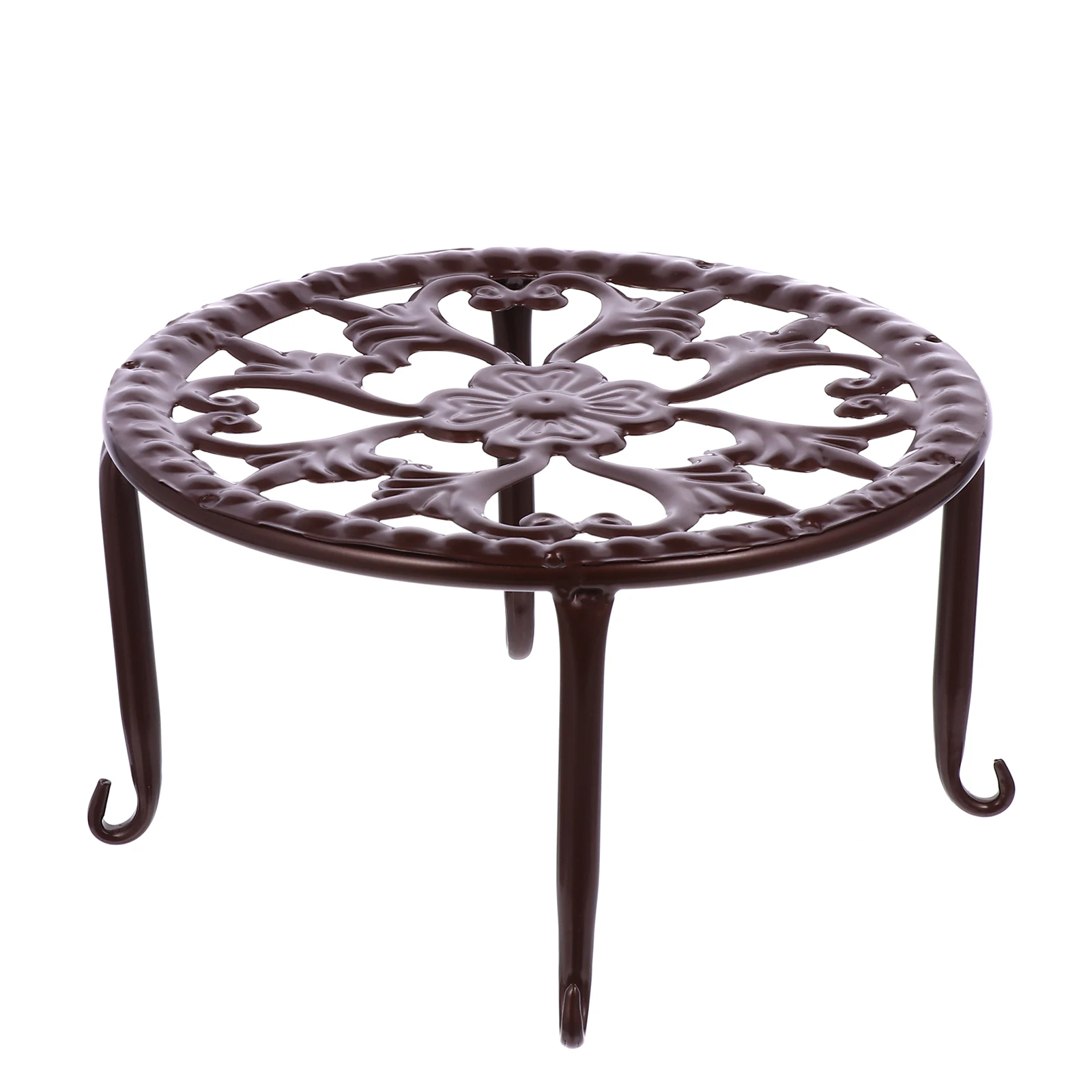 

1pc Metal Plant Stand Indoor Flower Pot Rack Hollow Iron Simple Display Shelf Durable Material Balcony Garden Room Decor