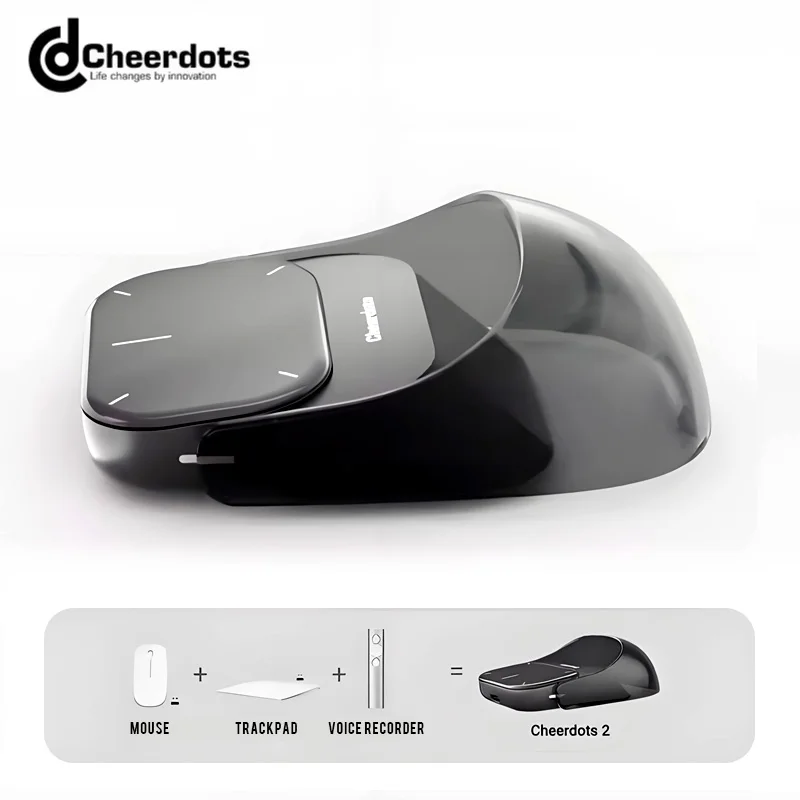 CheerTok Cheerdots 2 Mouse Touchpad sem fio AI Gravação All-in-one Pocket AirMouse Apresentador ChatGPT Ratos habilitados Telefone inteligente