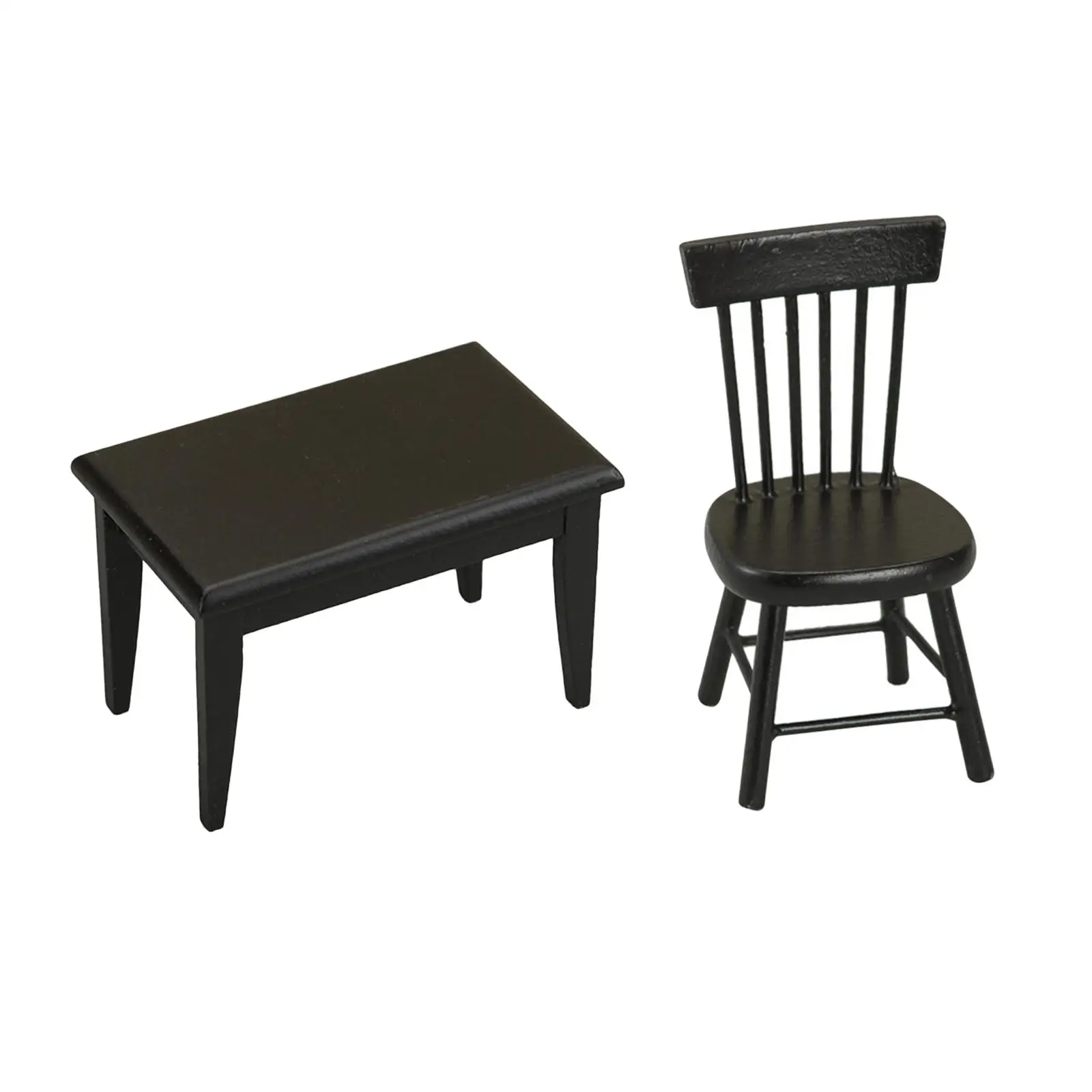 Muebles para casa de muñecas, Mini juguetes de cocina tradicionales elegantes de madera, modelo de muebles para muñecas, decoración de escena DIY, accesorios de adorno