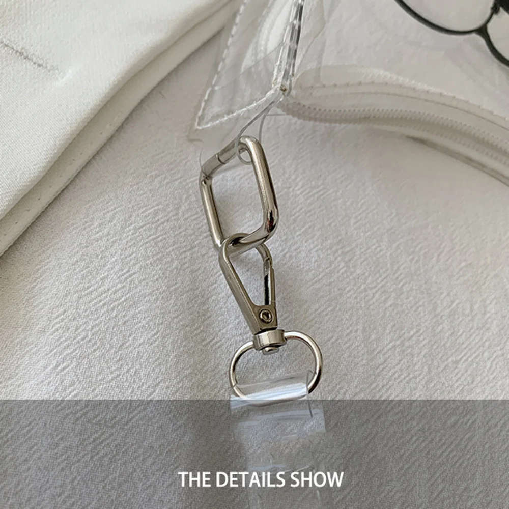 الصيف لون الحلوى شفافة حقيبة كتف مفردة سستة واضحة بولي كلوريد الفينيل جيلي حقيبة المحافظ الصغيرة النساء الفتيات حقيبة تسوق يومية