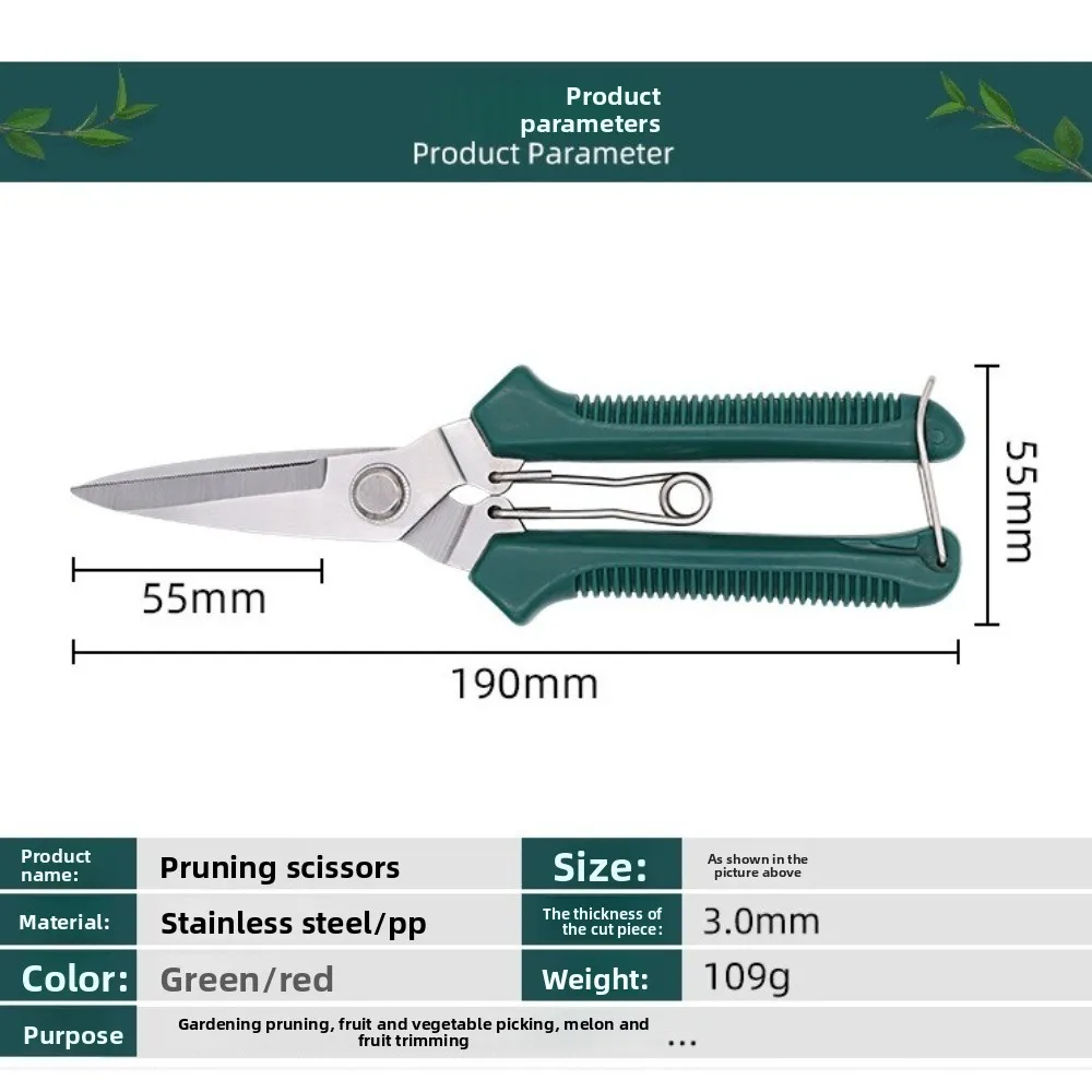 190mm Straight Pruning Shears 6