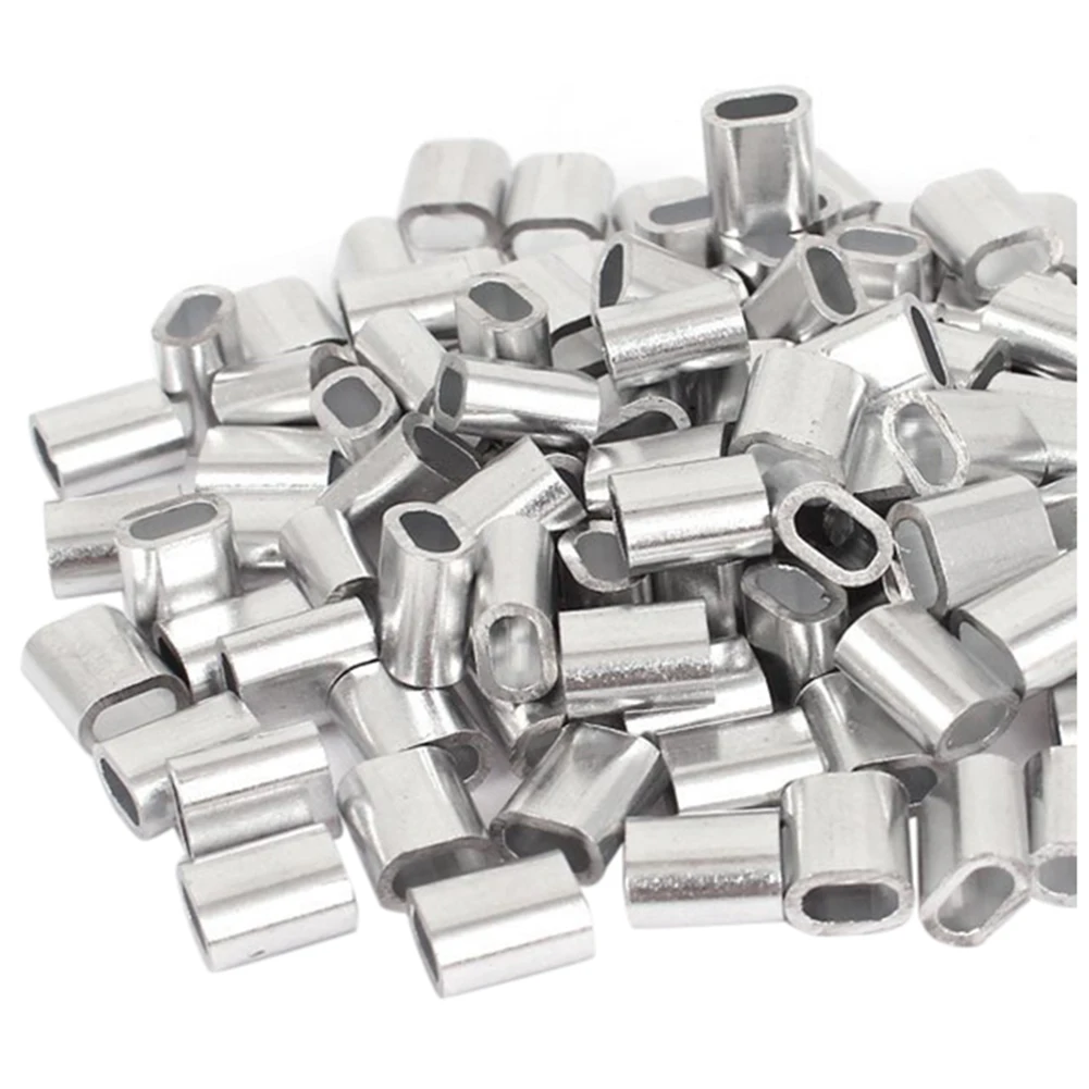 2.5Mm Enkel Gat Draadkabel Aluminium Mouwen Clip Kabel Krimpt 100Pcs