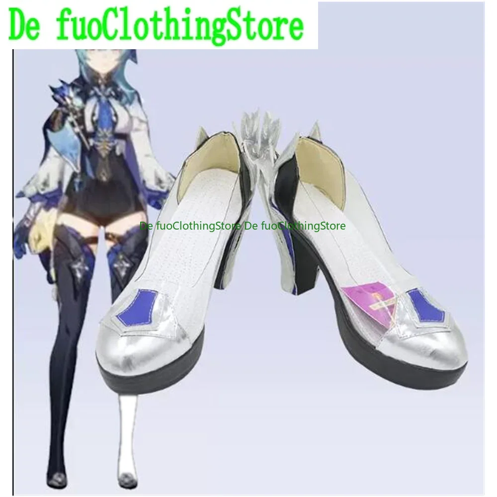 

Eula Lawrence Genshin Impact Cosplay Shoes Boots Game Anime Party Halloween Chritmas DefuoClothing Shoes Store