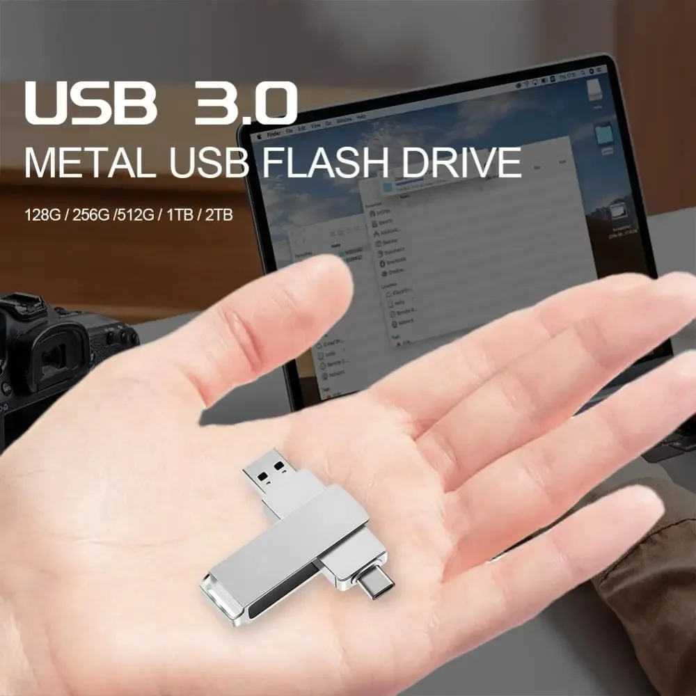 Xiaomi-Memoria USB 3,0 de alta velocidad, Memoria USB de 2TB, 512GB, 1TB, transferencia de Metal, SSD