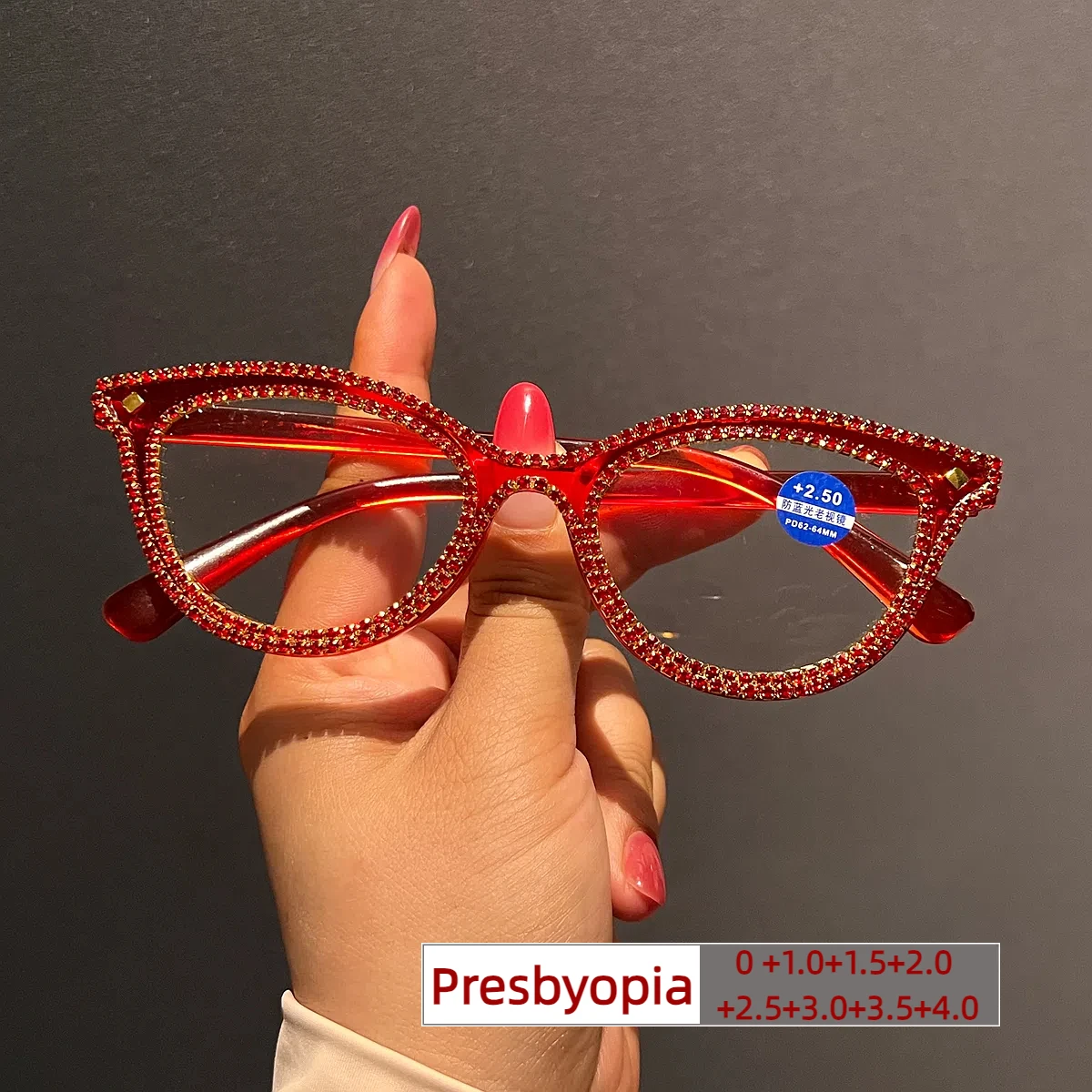 

Брендовые дизайнерские женские очки для чтения «кошачий глаз» со стразами, очки для дальнозоркости, очки по рецепту