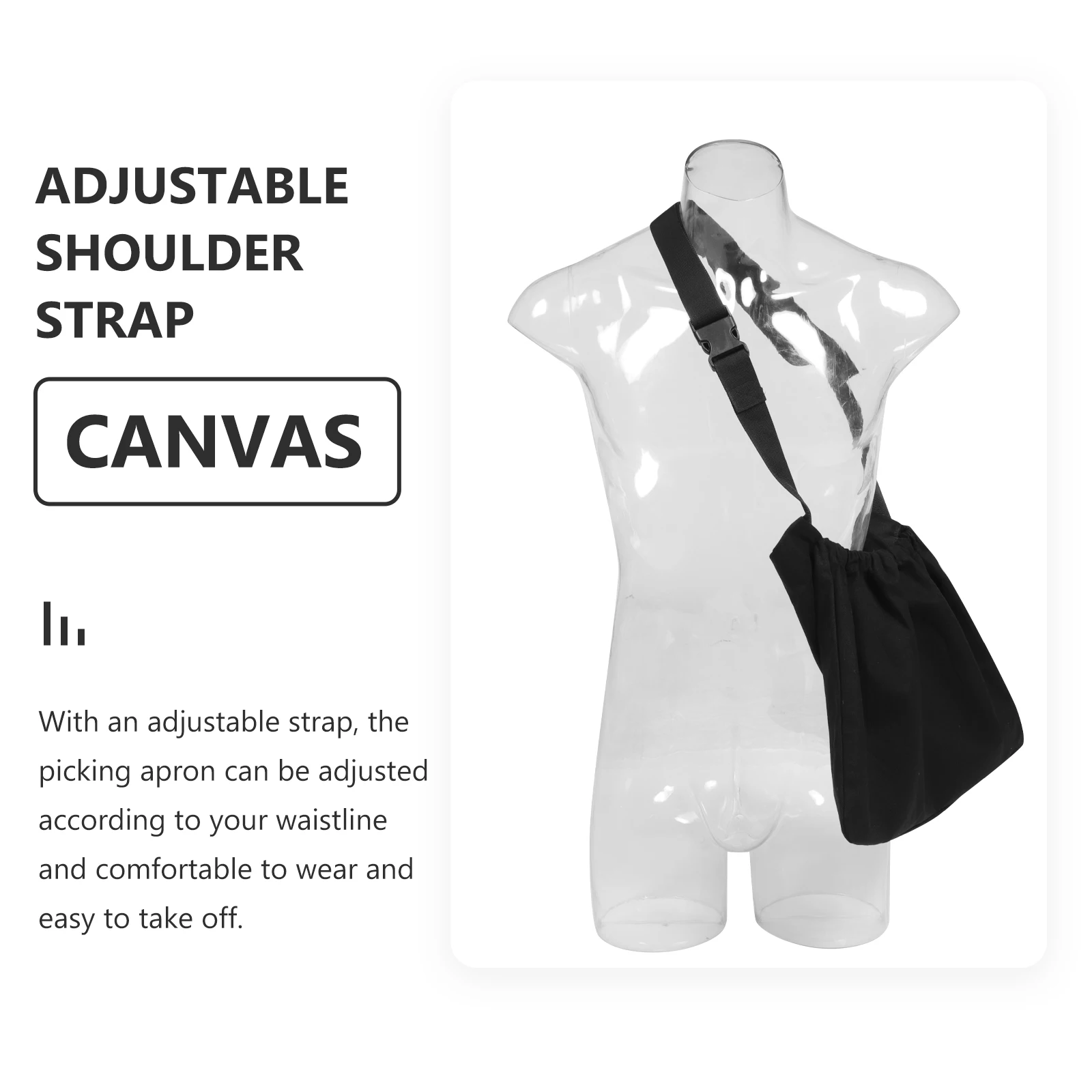 

Adjustable Picking Apron Bag Canvas Garden Farm Vegetable Fruit Harvest Foraging Storage Coin Pouch Men Mushroom Vegetable