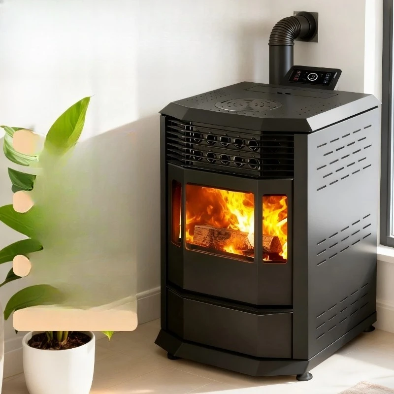 

Intelligent biological pellet heating stove, new type of real firewood dual-purpose fireplace, household pellet indoor heating s