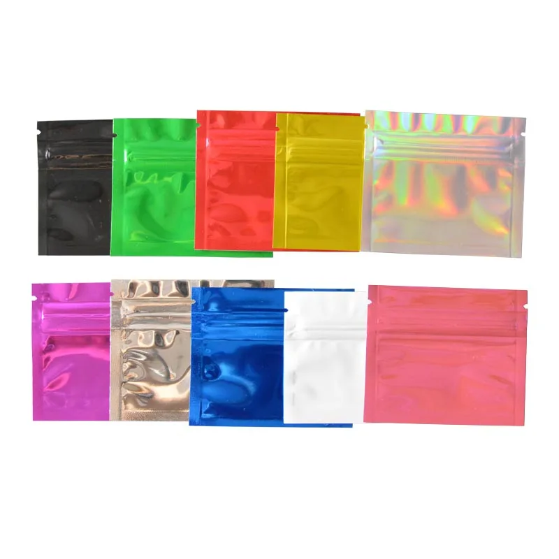 

3''x2.5'' (7.5x6.5cm) Small Pouch Zipper Seal Bag Multicolor Mylar Zip lock Bags Packaging Sample Sack Pouch