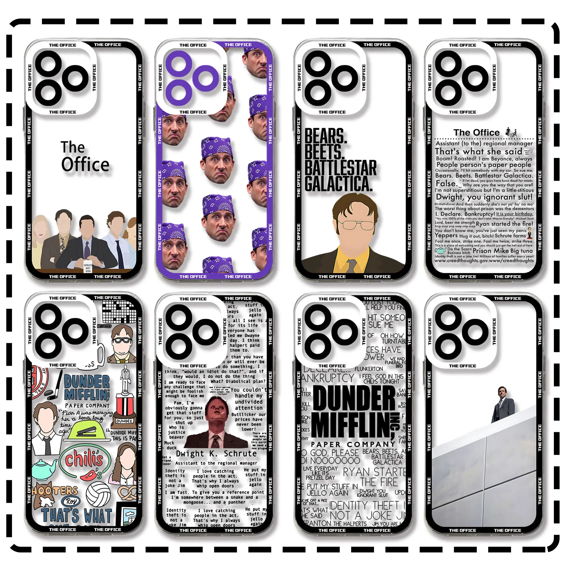 The office Tv Show Hot Phone Case per iPhone 15 14 13 12 11 Mini Pro Max X XR XSMax 6S 6 7 8 Plus SE20 Cover trasparente