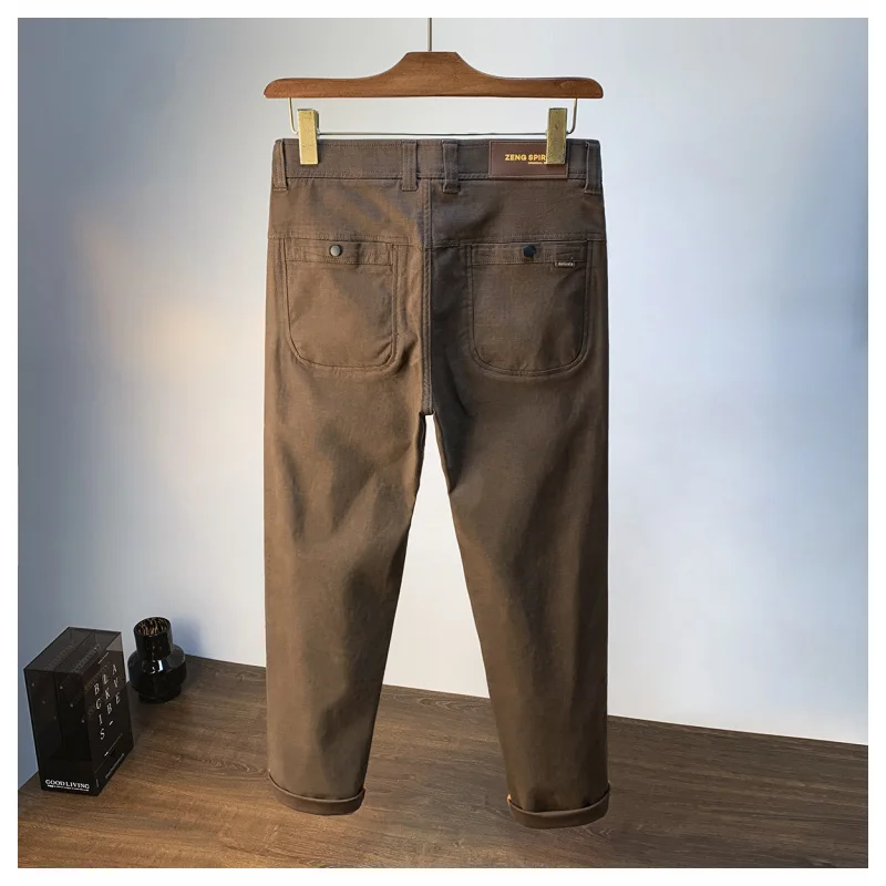 

2025 autumn men's casual pants fashionable high-end slightly loose straight tube high-end versatile commuting business long pant