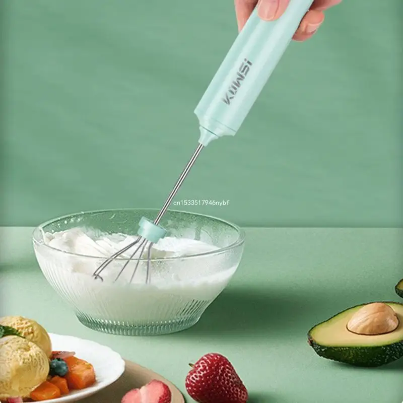 Handheld Egg Beater Washable Detachable Milk Frother with 2 Pcs Mixing Rods 4 Speed One-button Control Auto Egg Beater Dropship