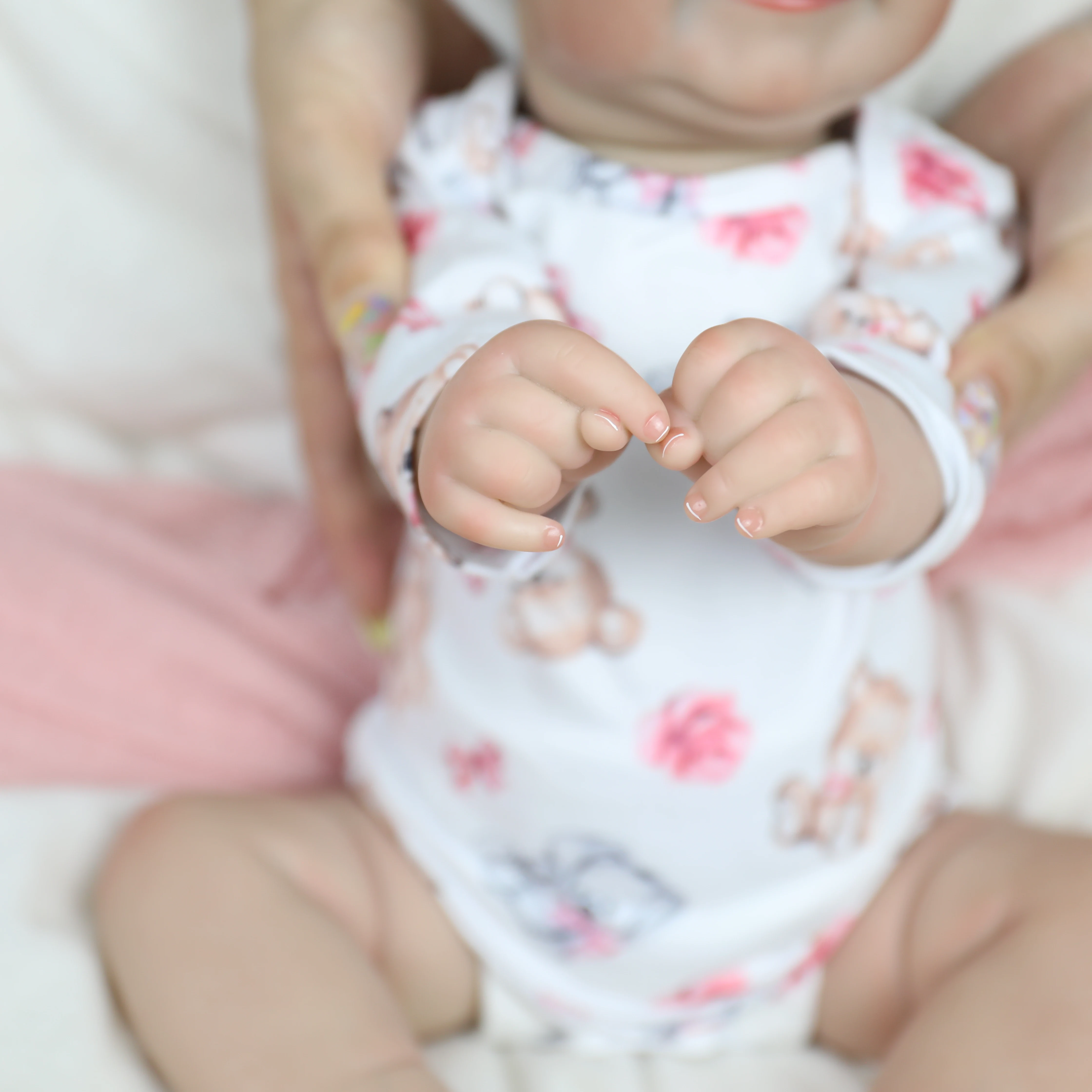 20 بوصة الانتهاء من تولد من جديد دمية طفل مادي ابتسامة فتاة باليد مفصلة رسمت الأوردة المرئية نابض بالحياة الفن دمية عيد الميلاد لعبة الهدايا #6