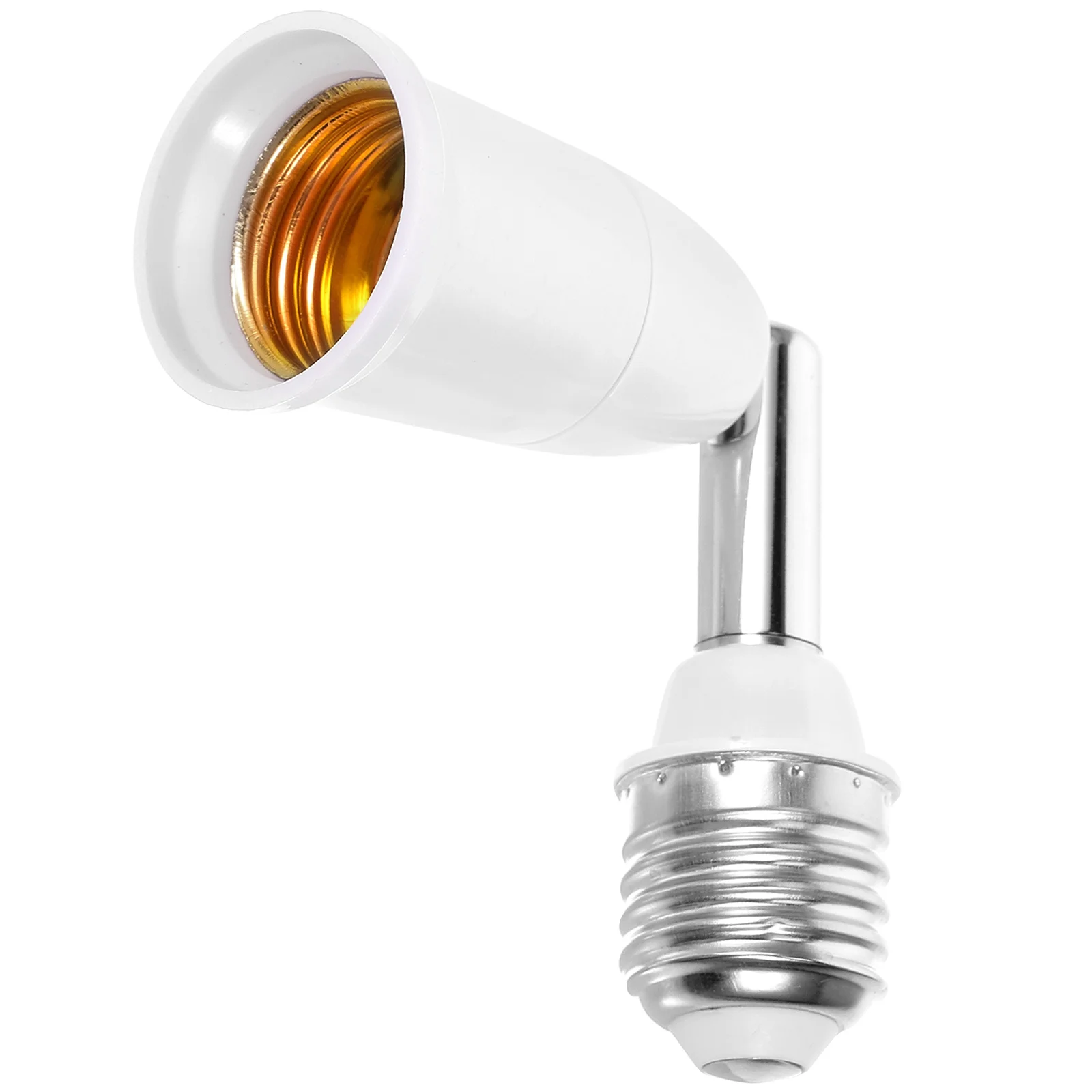 

1pcs E27 to E27 Swivel Head Socket Extender 360 Degree Rotatable Light Bulb Adapter Universal Lamp Holder Base Converter