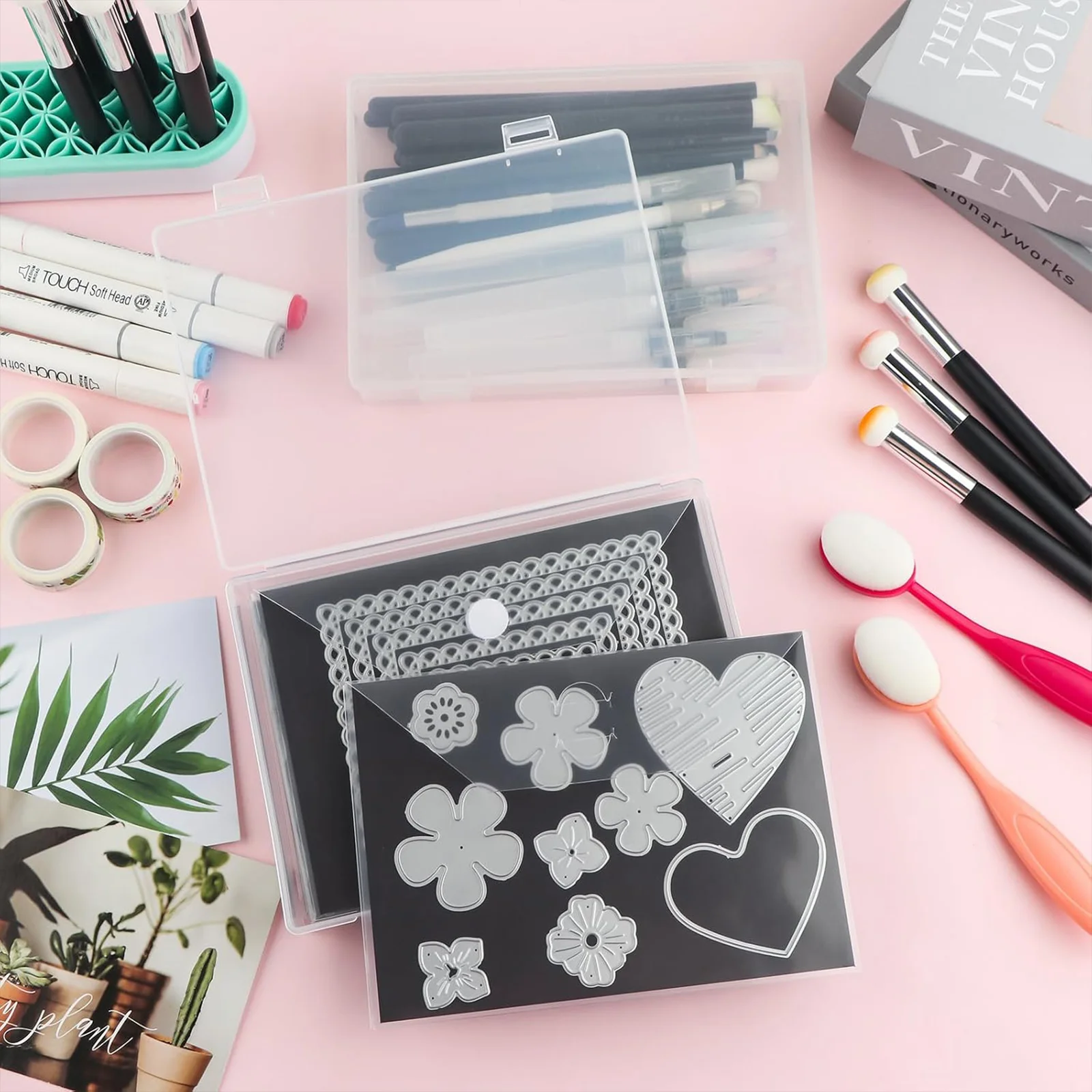 297×210mm A4 10 Stück 8,3×11,7 Zoll einseitige vielseitige magnetische Aufbewahrungsblätter und -taschen – einfacher Organizer für Stempel