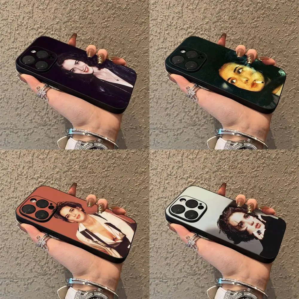 

Actress W-Winona Ryder Phone Case For iPhone 17,16,15,14,13,12,Pro,Max,Plus,E,SE4,Air,Mini Black Soft Box