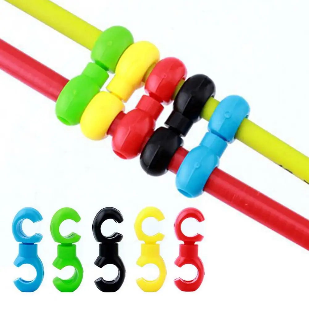 

10Pcs Bike Cable S Style Clip Universal MTB Road Mountain Bicycle Shift Brake Cable Clamp Buckle Housing Hose Guide Clasp