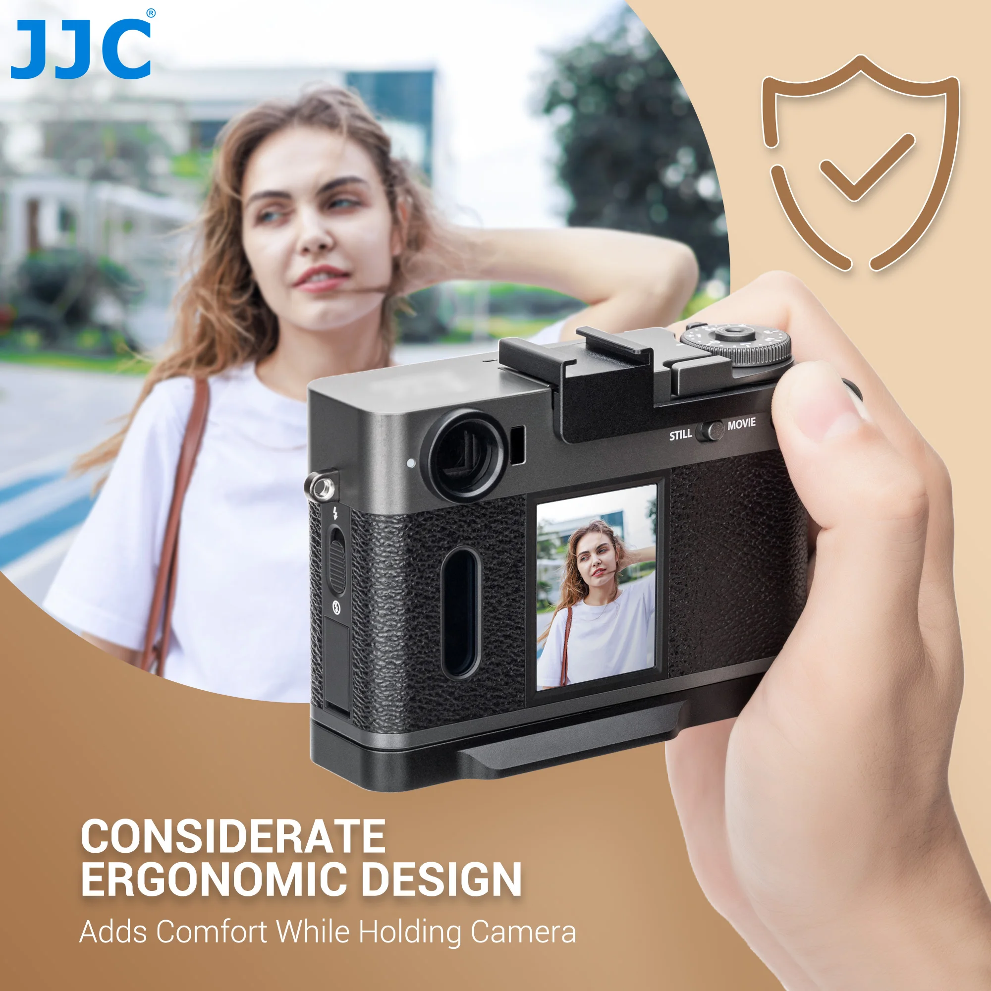 JJC Upgrade Thumb Grip for Fujifilm X half With Cold Shoe Mount