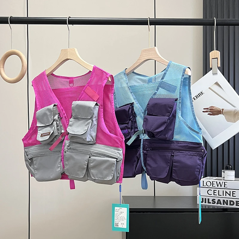 

Outdoor Breathable Me Panel Splicing Hiking Vest Couple Sle Lightweight Comfortable Walking Mountain Series Workwear