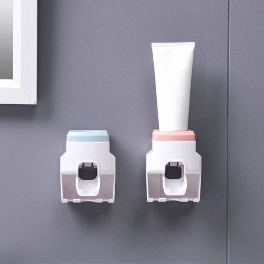 Wall-Mounted Automatic Toothpaste Dispenser No-Punch Self-adhesive Toothbrush Holder Easy installation Waterproof