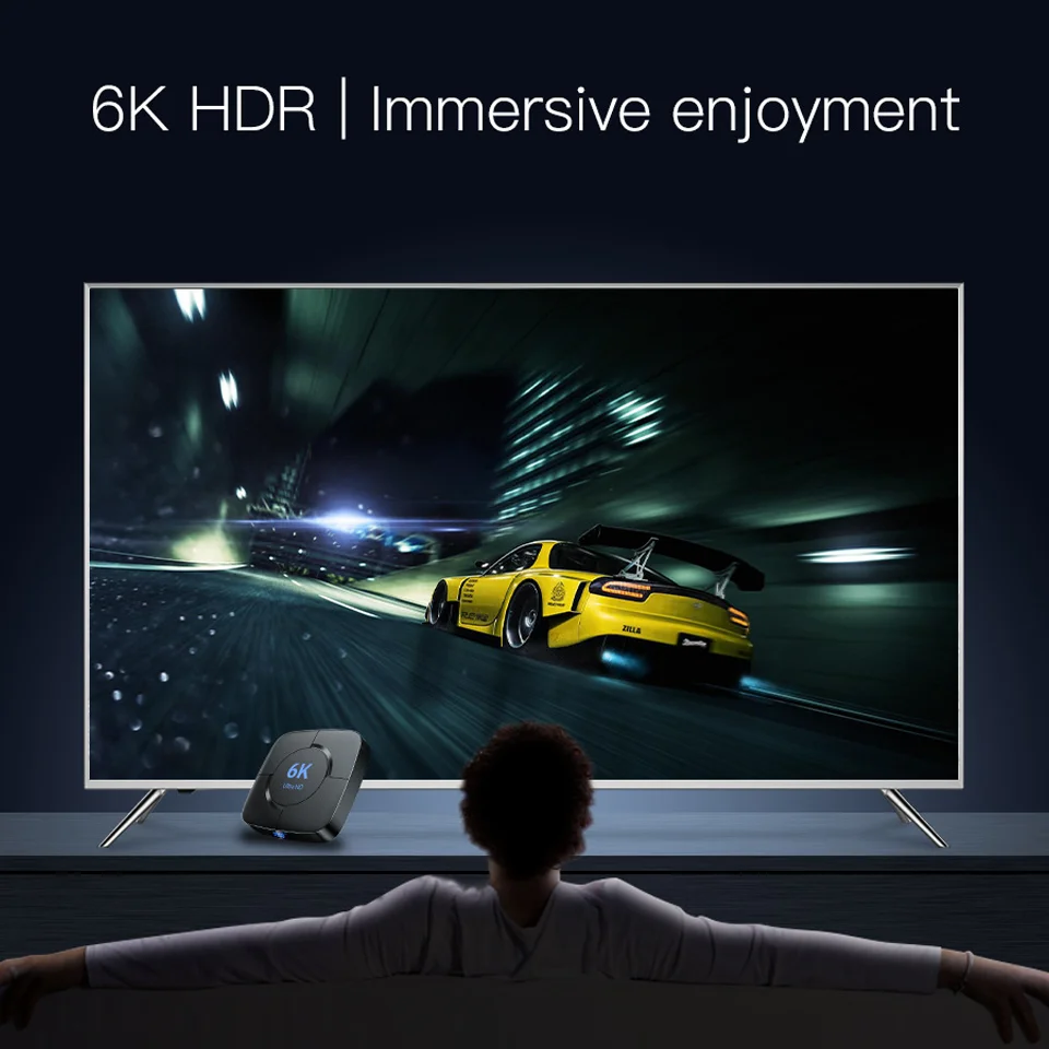 TV Box HONYUCK H20PRO WiFi 6 Android 10 6K 4K 3D Reproductor TV Box Android 2.4G y 5G Muy Rápido 1080P 2