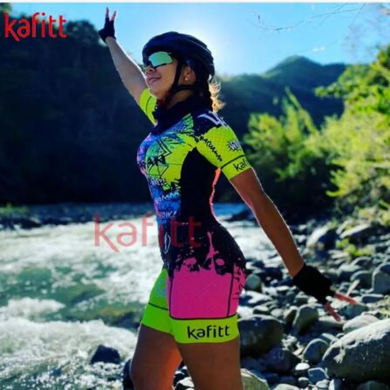 Image of KAFITT Sommer Damen Choice Western Kurzarm-Einteiler Little Monkey Fahrradanzug-Set für den Fahrradwettbewerb GEL20D