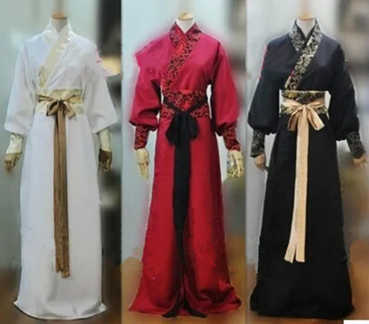 

Китайский национальный Hanfu 3-цветный костюм древней Китая Hanfu Мужская одежда Традиционный национальный костюм Тан Сценические костюмы для косплея