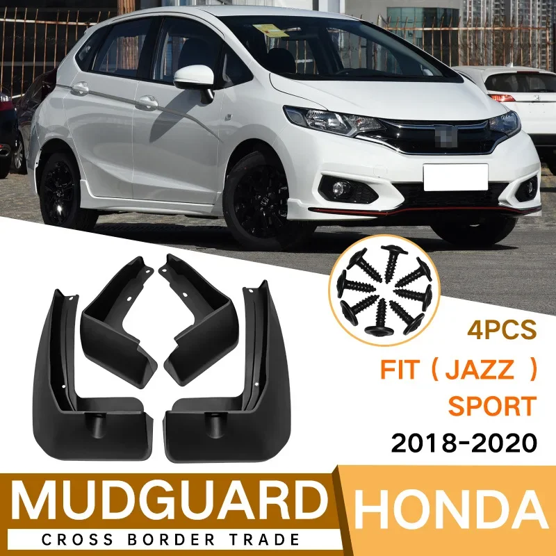 

For Honda Fit Jazz Sport 2018-2020 black car mudguard Reduce dust Resist tire dirt car accessories tools