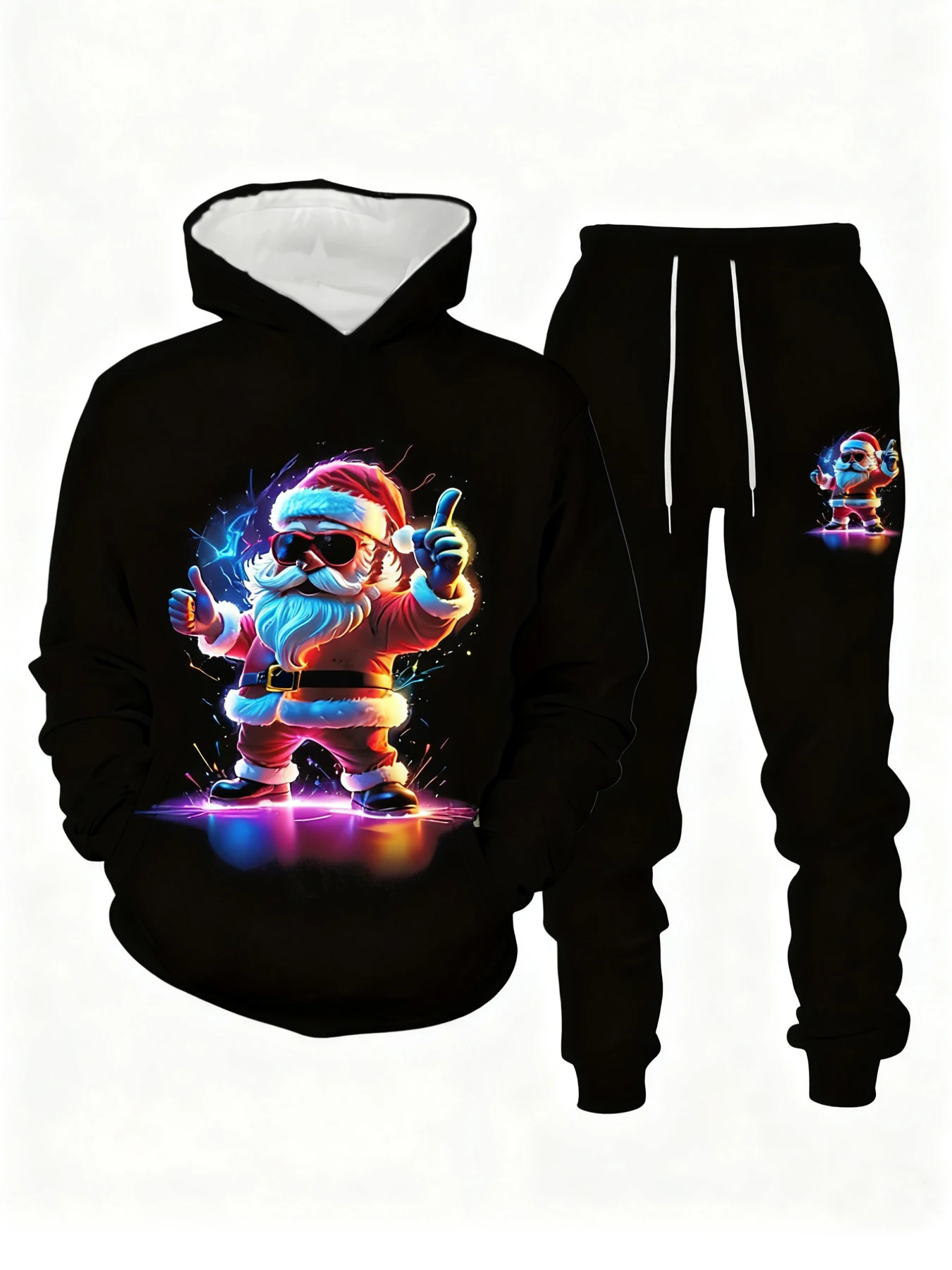 

Новое поступление, повседневный зимне-осенний рождественский узор, толстовка с 3D принтом и брюки, спортивный костюм, комплект из 2 предметов, спортивная одежда, мужская одежда S