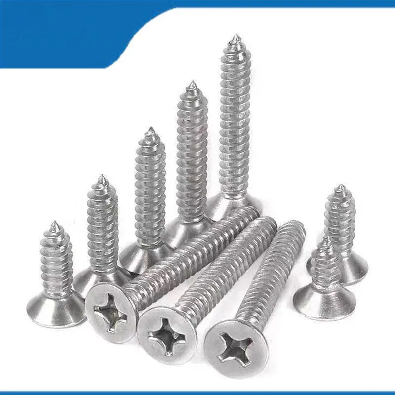 High Quality 50/100PCS M1.7  M2  M2.2  304 Stainless Steel Cross Recessed Flat Head Self-tapping Screw Phillips Furniture Screw