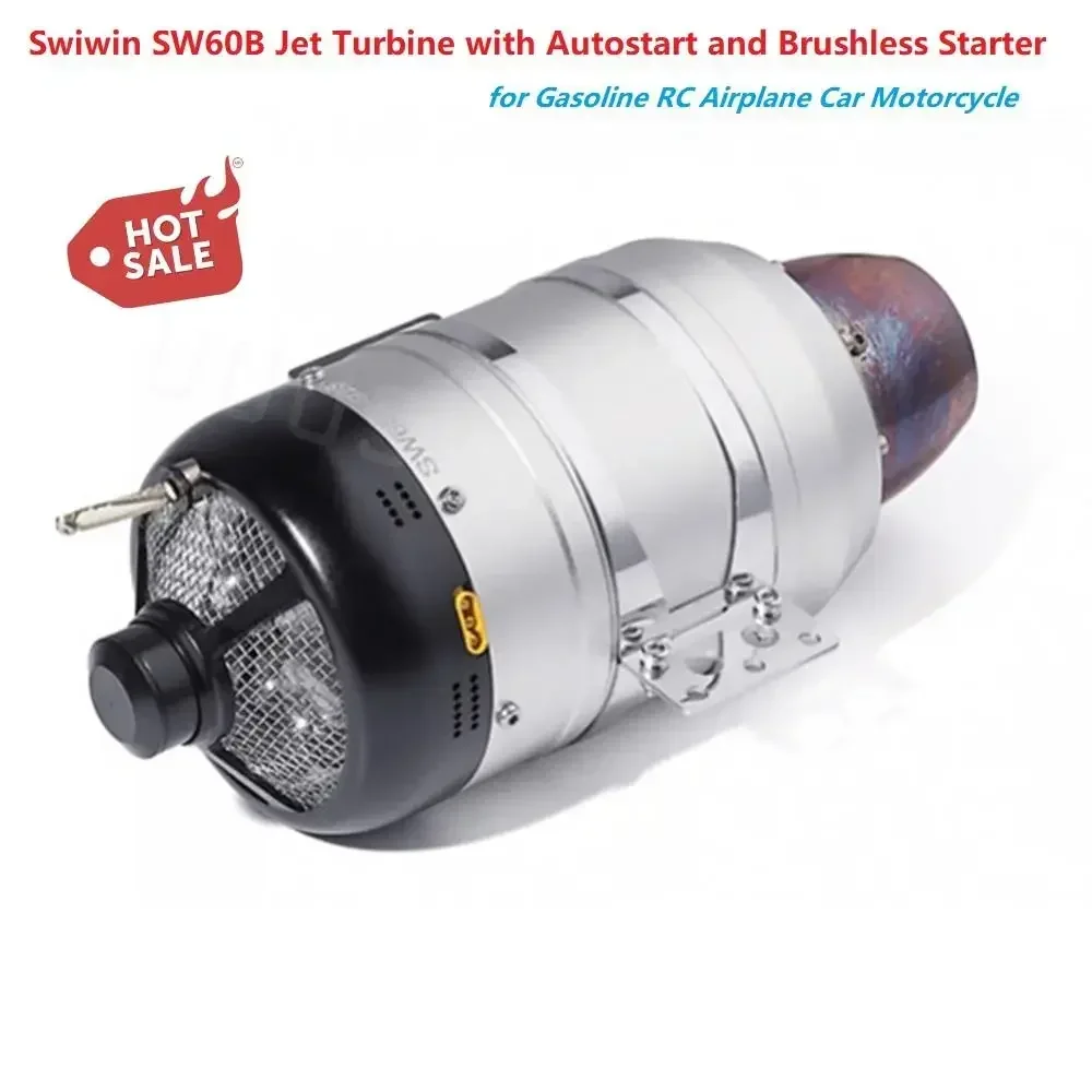 Swiwin SW60B 6kg Turbojet Engine / SW60B Brushless Turbine Engine for Gasoline RC Airplane Car Motorcycle