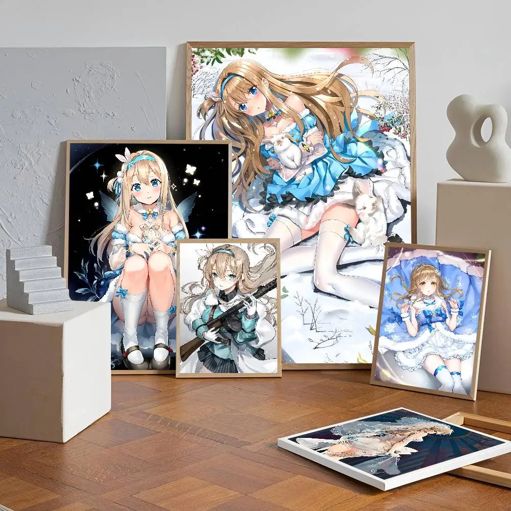 Jogo Suomi kp31 meninas frontline cartaz auto-adesivo arte adesivo de papel à prova dwaterproof água café casa bar sala decoração da parede