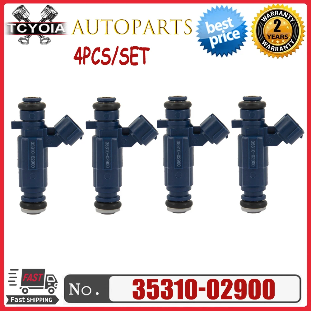 

4Pcs/Lot 3531002900 New Fuel Injectors Nozzle for Hyundai Atos MX i10 PA Kia Picanto BA 1.1 04-16 35310-02900