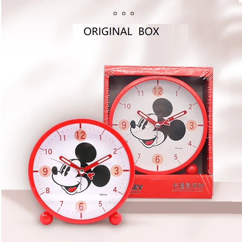 Disney For Children Alarm Clock Mickey Mouse Spider Man 4 Inch Timer Cartoon Student Girl Kid Gift Quartz Tick Beep Back Light