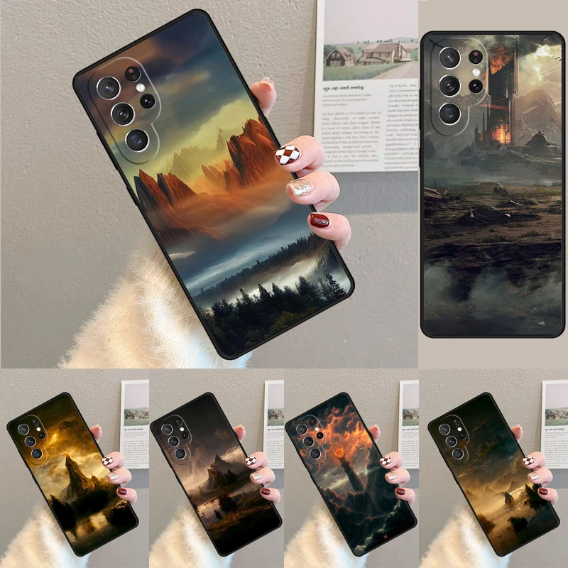 Cover For Samsung Galaxy S24 Ultra S21 S22 S8 S9 S10E Note 10 20 Plus FE S23 The road to Mordor Phone case Coque