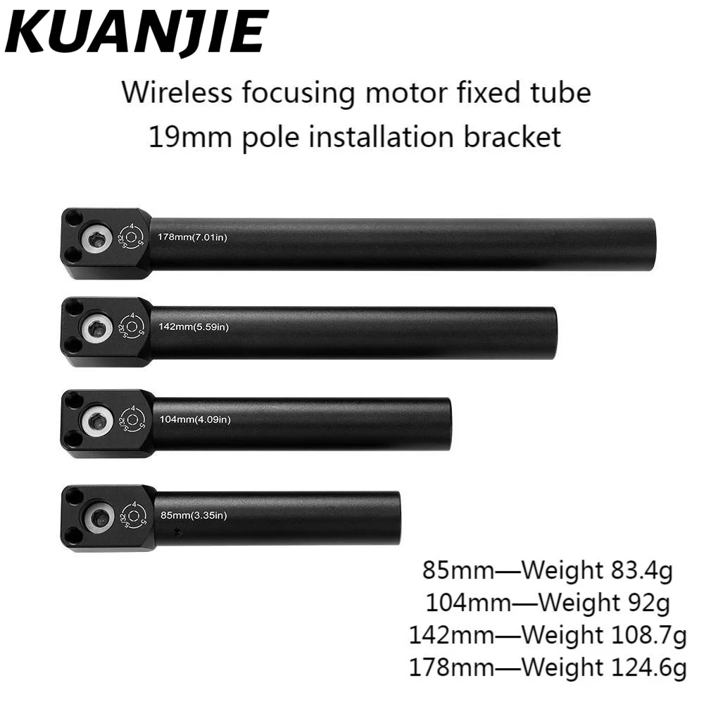 KUANJIE MC15 Bezprzewodowy silnik do ustawiania ostrości, tuleja 15mm, uchwyt tulei 15/19mm, pręt kostkowy ARRI RED Sony