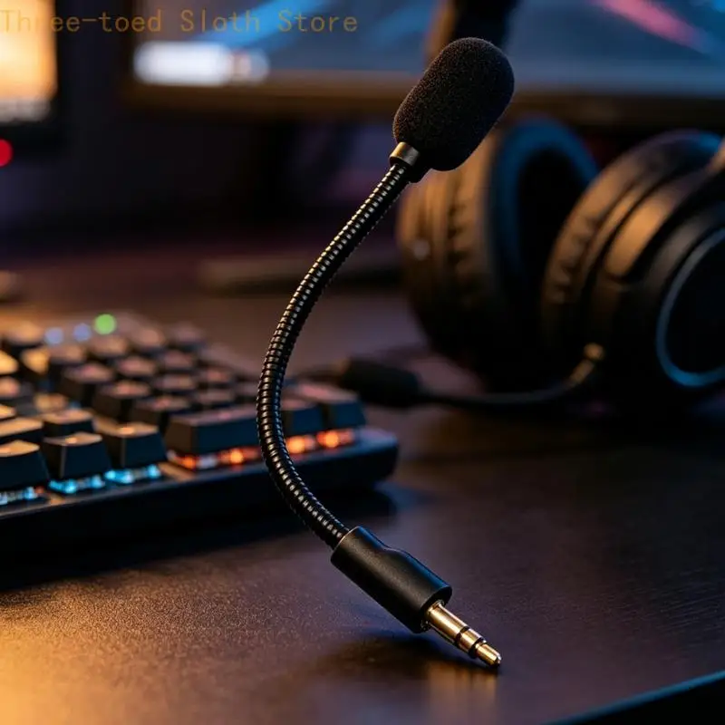 14-cm-Headset-Boom-Mikrofon für GPRO mit flexiblem Schwanenhals und Schaumstoffabdeckung E74A – Detail 4