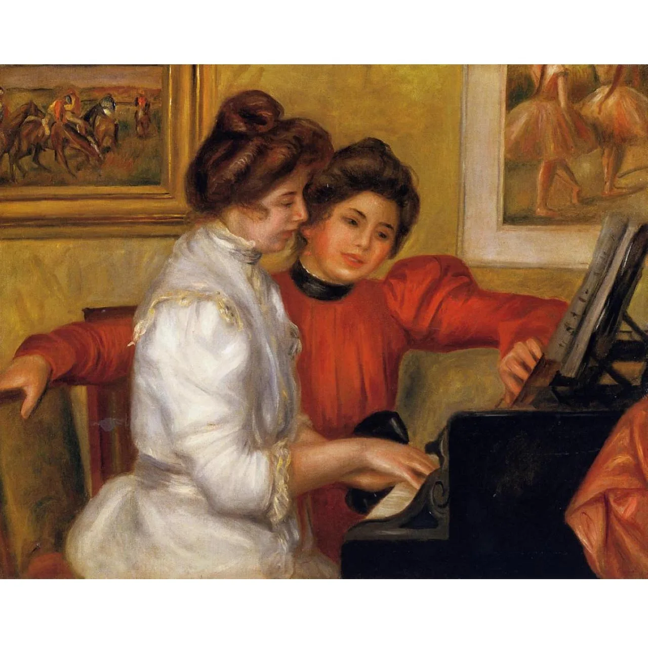 

Pierre-Auguste Renoir paintings,Young Girls at the Piano,Hand painted figure painting on canvas,Famous oil painting reproduction