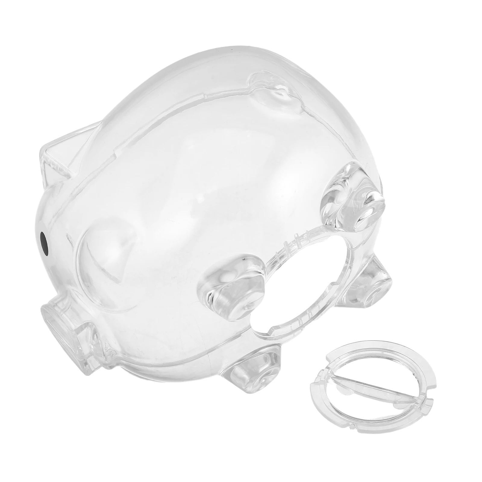 

2Pcs Adorable Piggy Bank Clear Money Saving Box Fun Educational Tool for Decorative Functional Design