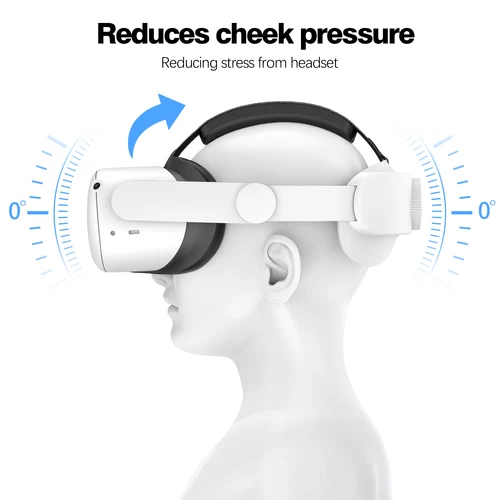 Imagen 2 del producto Accesorios de correa para la cabeza cómoda con diseño HUADAICompatible con Oculus/Meta Quest 2/3/ 3S, accesorios VR de repuesto Elite Strap